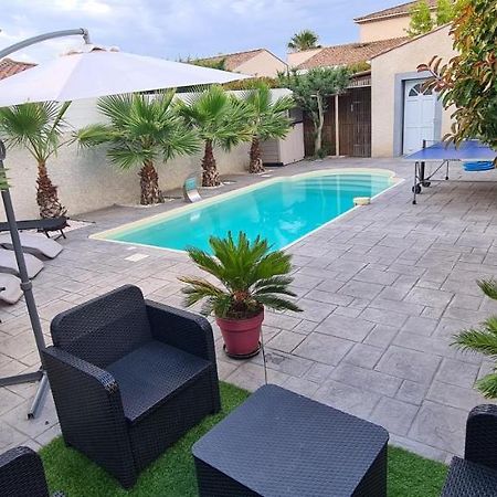 Villa Piscine De La Garrigue Florensac Buitenkant foto