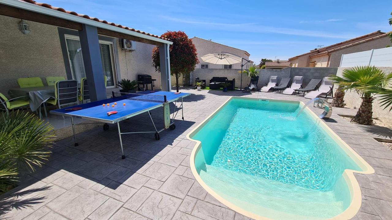 Villa Piscine De La Garrigue Florensac Buitenkant foto